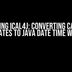 Mastering Ical4j: Converting Calendar Event Dates to Java Date Time with Ease